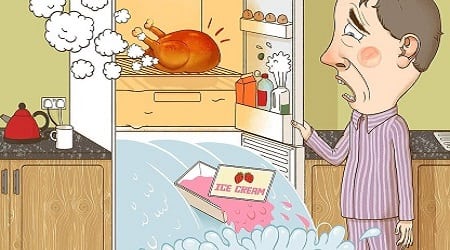 Hva vil skje med kjøleskapet hvis du setter det varmt