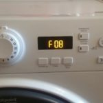 Feil F8 (F08) i Ariston vaskemaskin